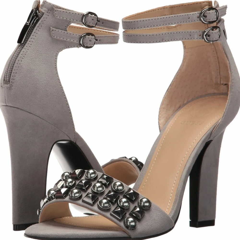 Guess- Gray Studded Women's Heels